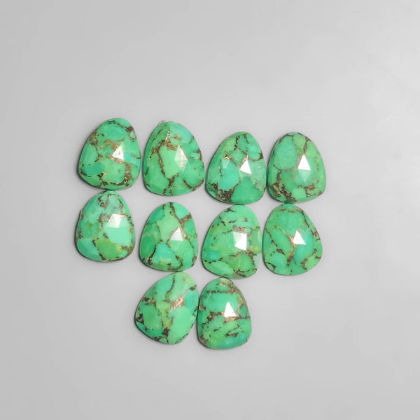 Rose Cut Green Mohave Copper Turquoise Lot