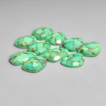 Rose Cut Green Mohave Copper Turquoise Lot