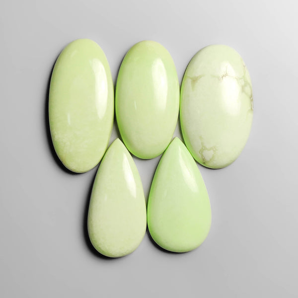 Citron Chrysoprase Cabochons Lot