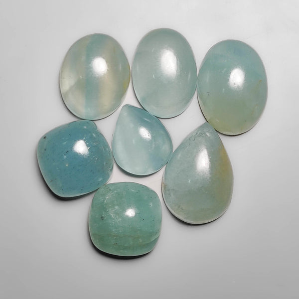 Silver Aquamarine Cabochons Lot