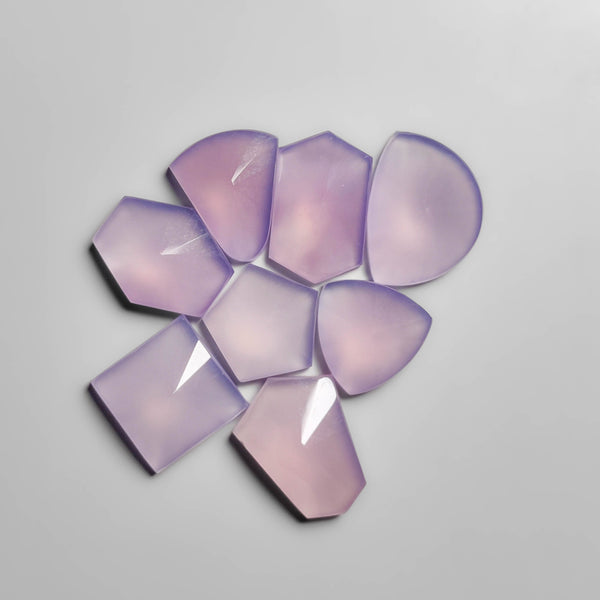 Radial Cut Lavender Chalcedony Lot