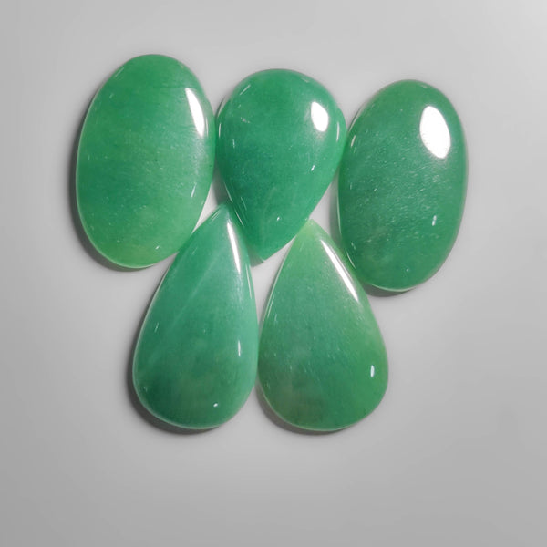 Gemmy Green Aventurine Cabochons Lot