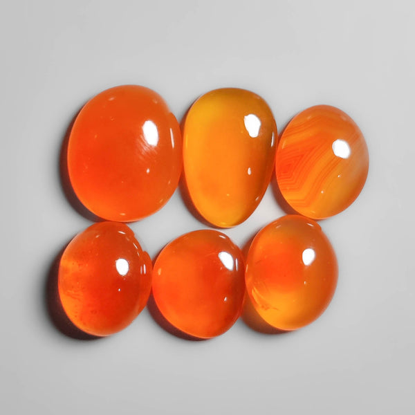 Gem Carnelian Agate Cabochons Lot