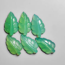 Handcarved Australian Chrysoprase Leaf Carvings Lot