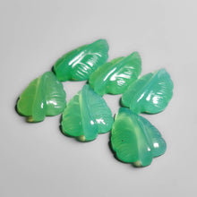 Handcarved Australian Chrysoprase Leaf Carvings Lot