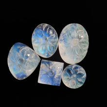 Mughal Carved Rainbow Moonstones Lot