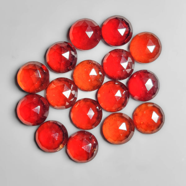 Rose Cut Hessonite Garnet Rounds Lot