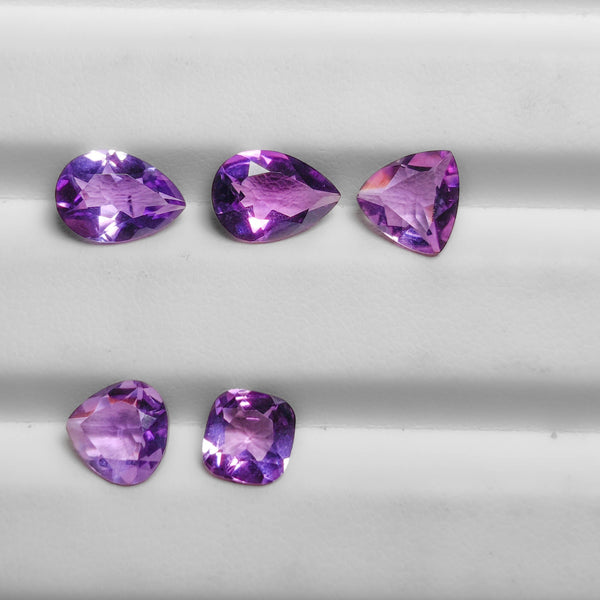 Faceted Pink Amethysts Lot