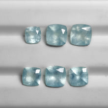 Faceted Moss Aquamarines Lot