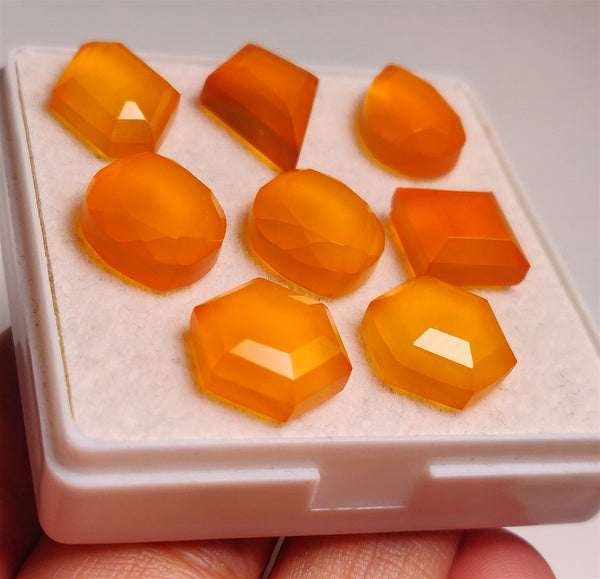 Step Cut Carnelian Agates Lot