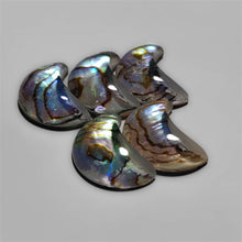 Crystal And Abalone Shell Doublet Crescent Lot