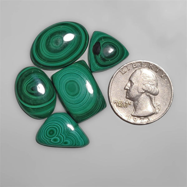 Malachite cabochons Lot