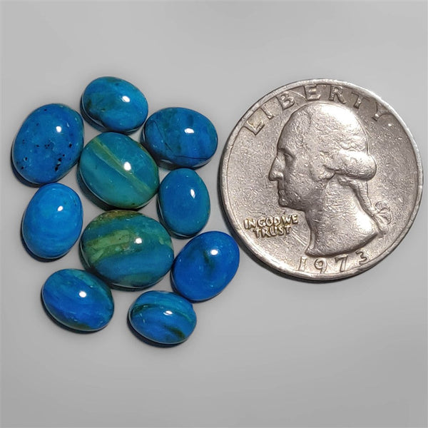 Peruvian Blue Opalina cabochons Lot