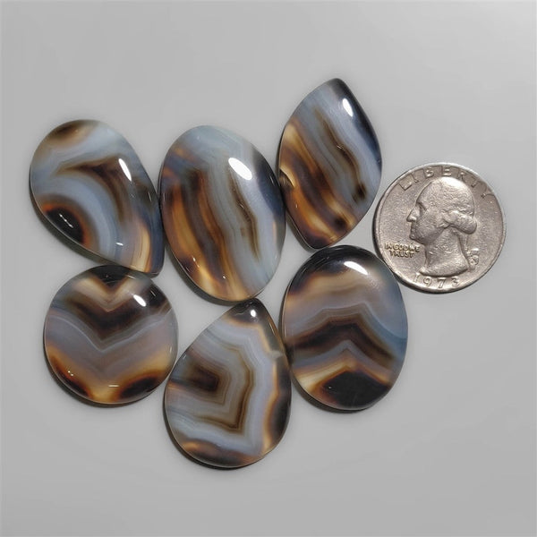 Tuxedo Agate cabochons Lot