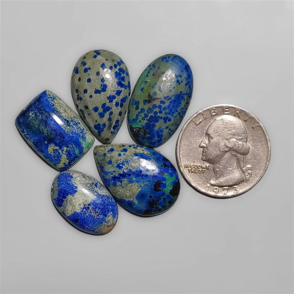 Congo Azurite cabochons Lot