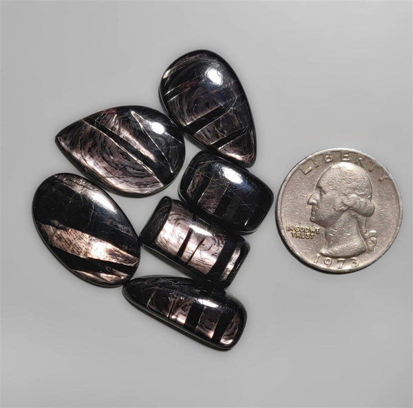 Hypersthene cabochons Lot