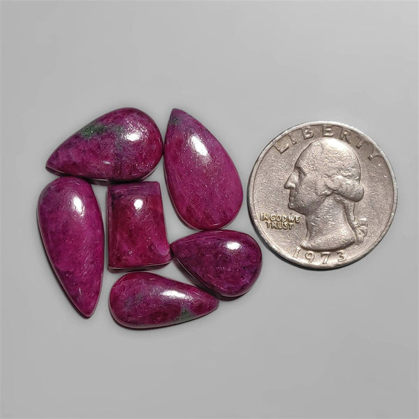 Ruby Zoisite cabochons Lot