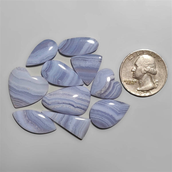 Blue Lace Agate cabochons Lot