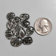 Sri lankan Black Rutile In Quartz cabochons Lot