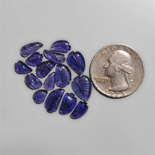 Handcarved Iolite Leaves Lot