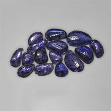 Handcarved Iolite Leaves Lot