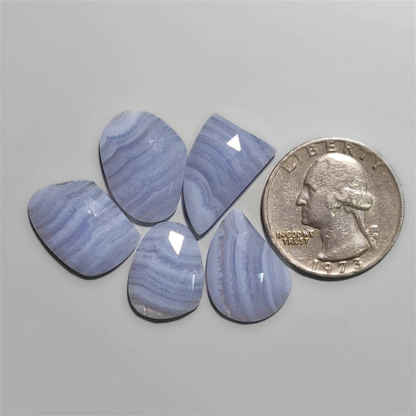 Rose Cut Blue Lace Agate Lot