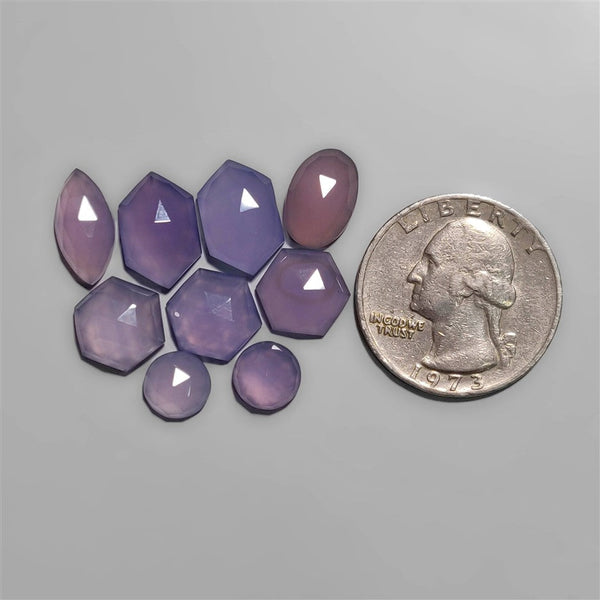 Rose Cut Lavender Chalcedony Lot