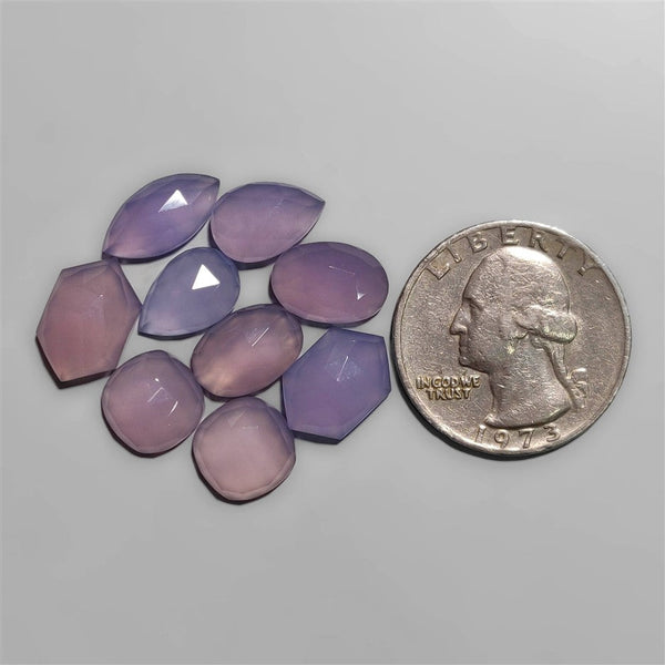 Rose Cut Lavender Chalcedony Lot