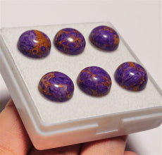 Callibrated Charoite Mosaic Round Cabs Lot