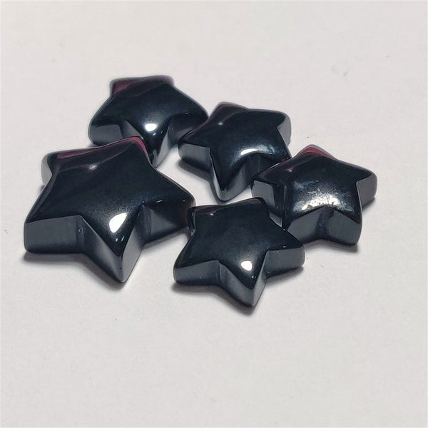 Handcarved Black Onyx Stars Lot